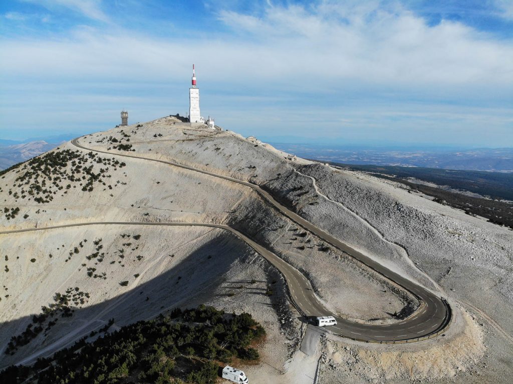 Aerial shot of Ventoux with Marmot Tours