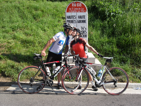 Marmot Tour de France Road Cycling Holiday - Kissing on the Peyresourde