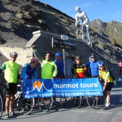 Marmot Tours Raid Pyrenean Cycling Challenge. Summit of the Col du Tourmalet, one of Europes Greatest Climbs on a Bike