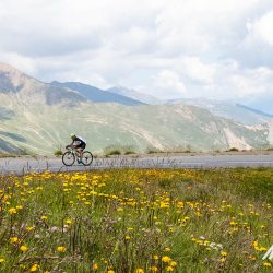 Cyclist on Tour de France road cycling holiday Alps with Marmot Tours