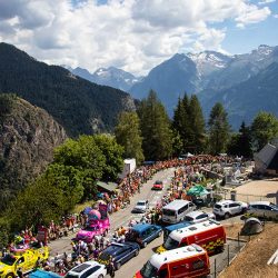 L'Alpe d'Huez Tour de France fans on Marmot Tours road cycling holiday