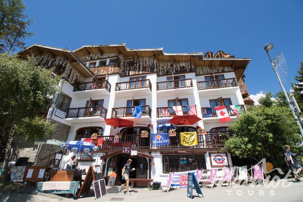 Hotel Le Chamois Alpe d'Huez on Marmot Tours road cycling holiday in the Alps