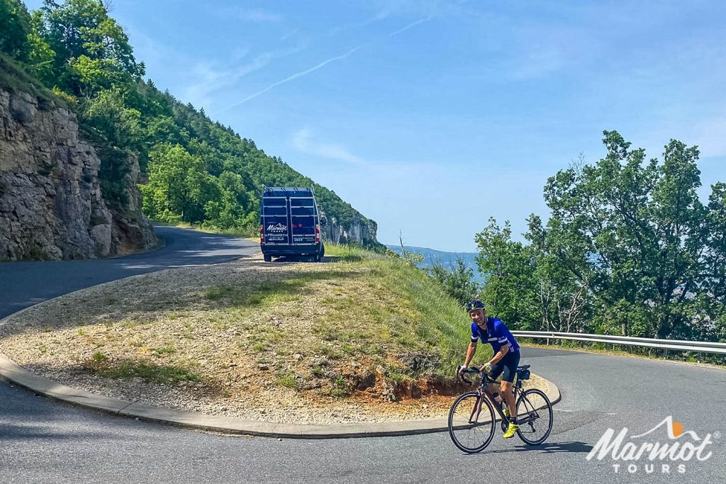 Steve Boote cycling in Southern France with Marmot Tours European road cycling holidays