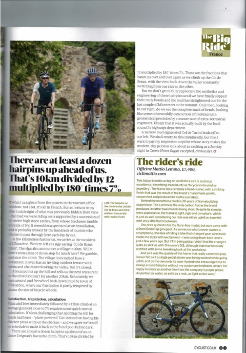 Cyclist magazine Big Ride feature on Col de Turini cycling climb with Marmot Tours page 4