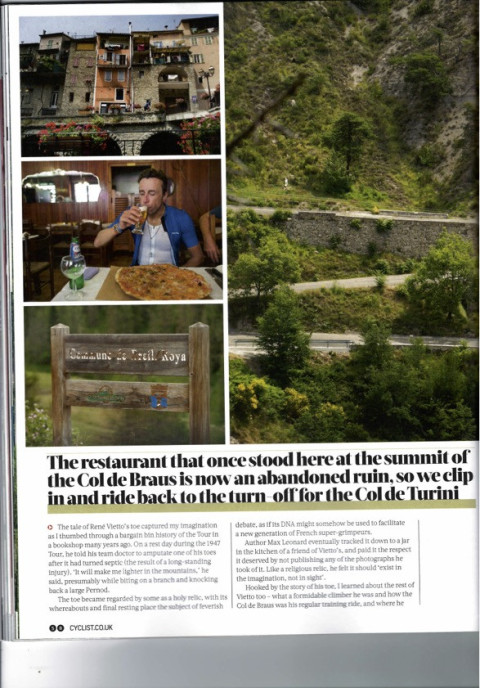Cyclist magazine Big Ride feature on Col de Turini cycling climb with Marmot Tours page 5