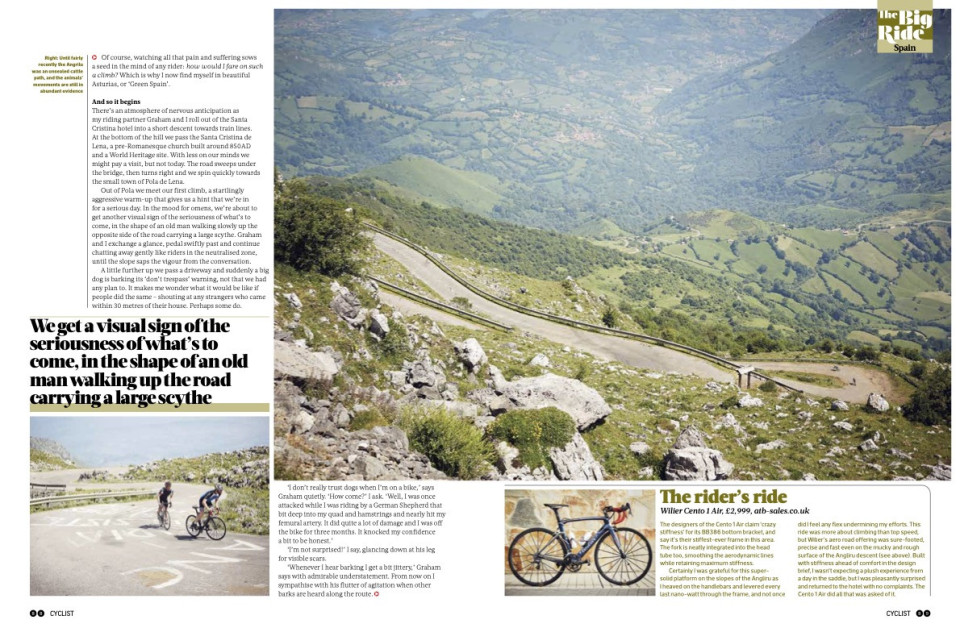 Cyclist magazine May 2015 Angliru cycling climb with Marmot Tours p3