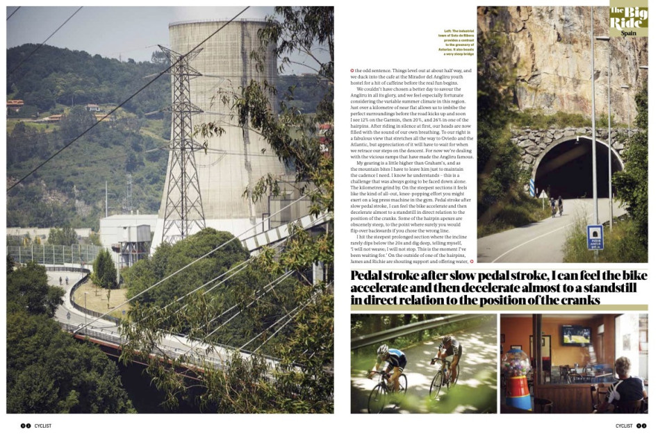 Cyclist magazine May 2015 Angliru cycling climb with Marmot Tours p5