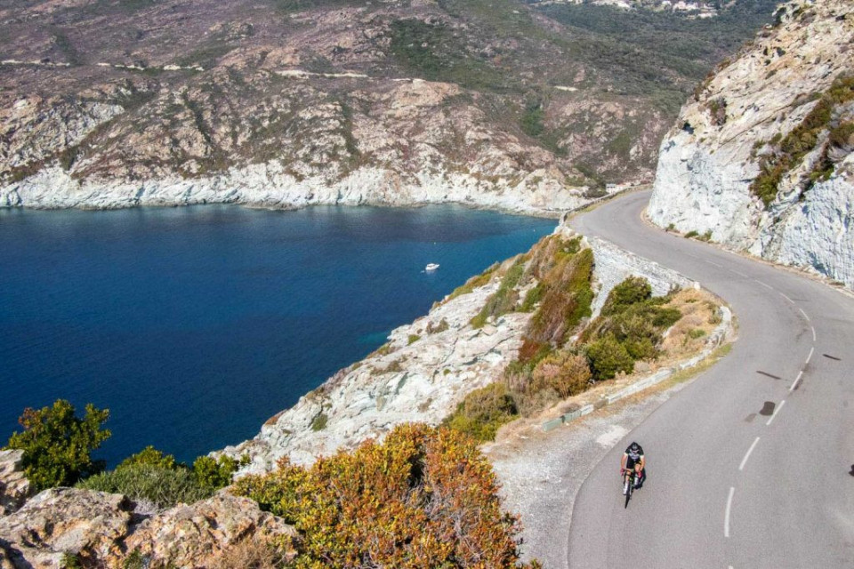 Cycling around Cap Corse on a Marmot Tours Road cycling holiday in Europe
