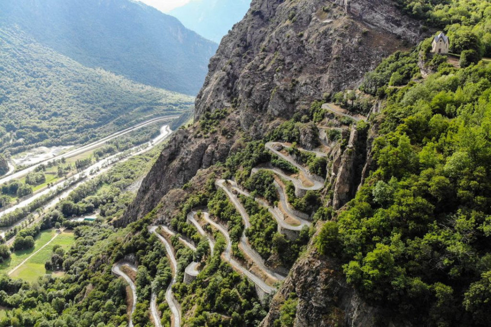 Lacets du Montvernier in French Alps on Marmot Tours road cycling holiday in the Alps