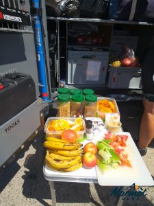 Fruit and snacks on a Marmot Tours road cycling holiday in Sardinia