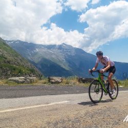 Cyclist on Raid Alpine with Marmot Tours European road cycling holidays and challenges