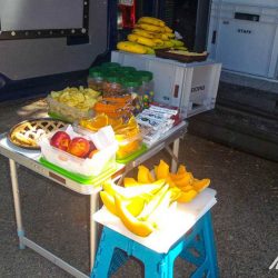 Great snacks provided by Marmot Tours on their road cycling holidays in Europe