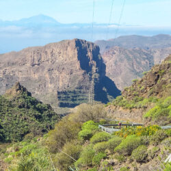 Cyclist climbing Valley of the Tears Gran Canaria on Marmot Tours full support cycling holiday