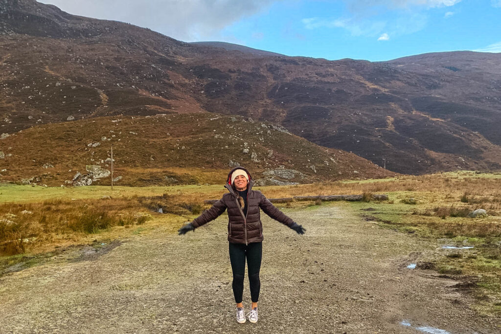 Marmot Tours guide Claire Balman outside in Scottish highlands