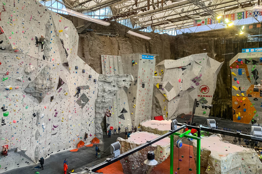 Indoor rock climbing walls