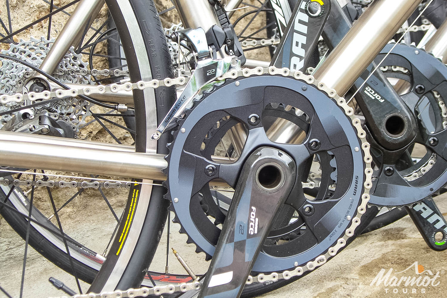 SRAM Force 22 chainset on Marmot Tours hire bike
