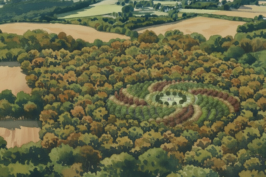 Illustration of Avon Needs Trees Echo Wood project, by Envira